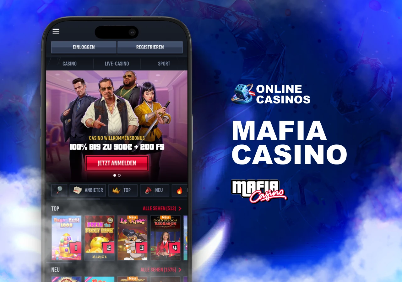 Übersicht zu MafiaCasino mit Bewertung der thematischen Gestaltung und der Zuverlässigkeit der Plattform