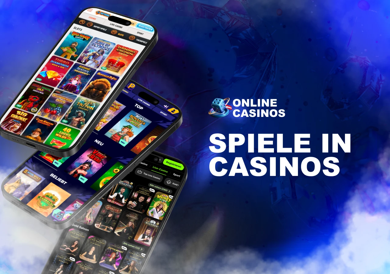 Überblick über Spielarten in vertrauenswürdigen österreichischen Online-Casinos, einschließlich Slots, Live-Games und Tischspielen